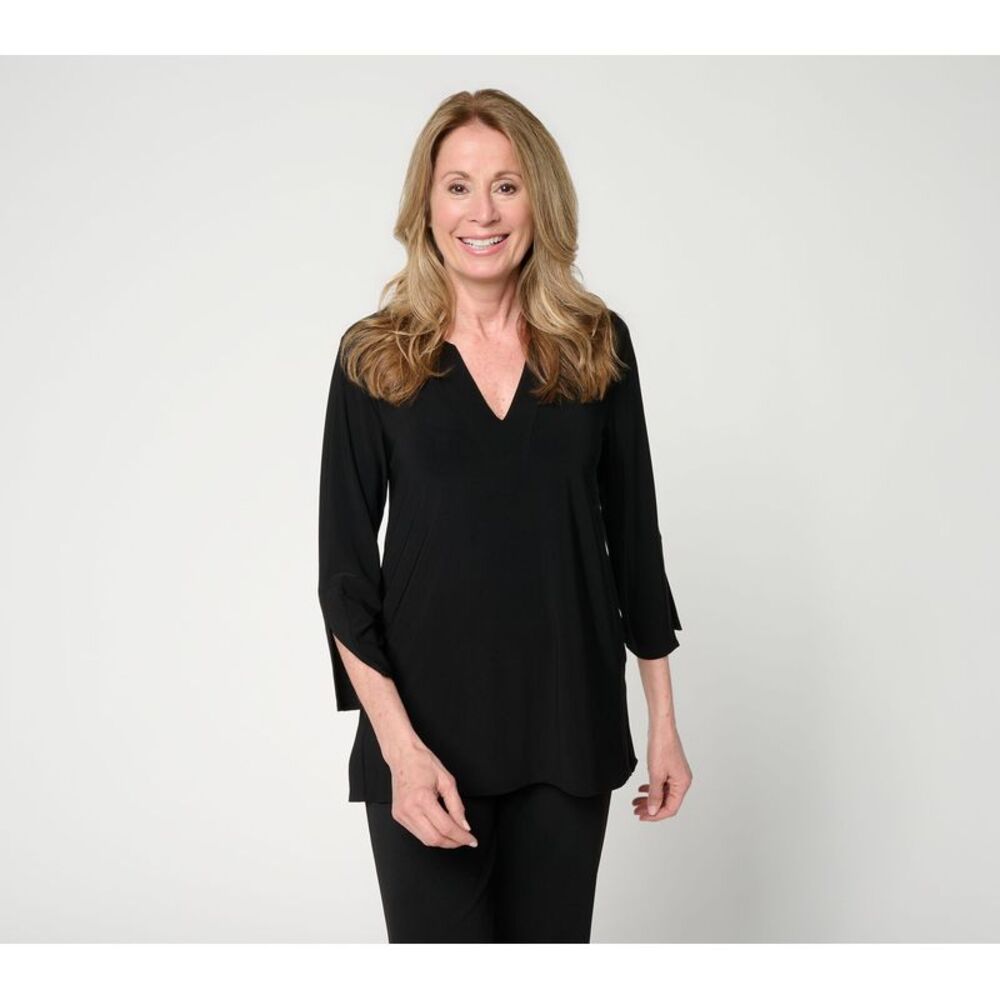 Dennis Basso Women's Top Petite PM Make Your Selection: Italia Knit Black